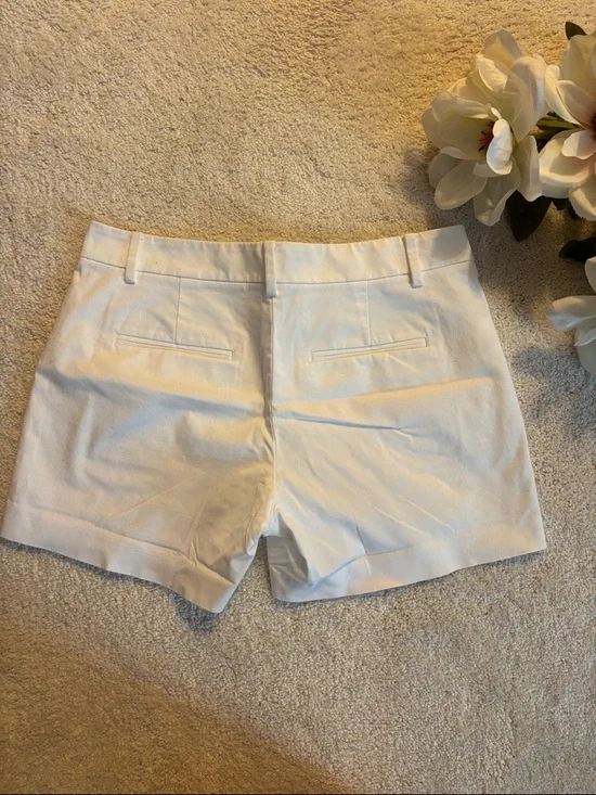 Ann Taylor White Tailored Bermuda Shorts - Picture 6 of 8